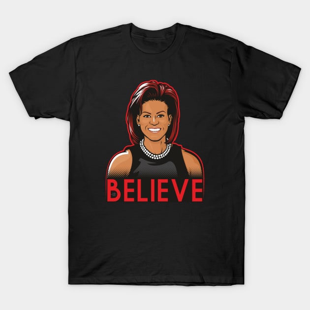 Michelle Obama T-Shirt by Jamie Lee Art